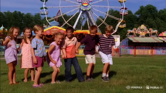 Joyful Children Playing in a Vibrant Amusement Park – AI Generated Video | Hailuo AI