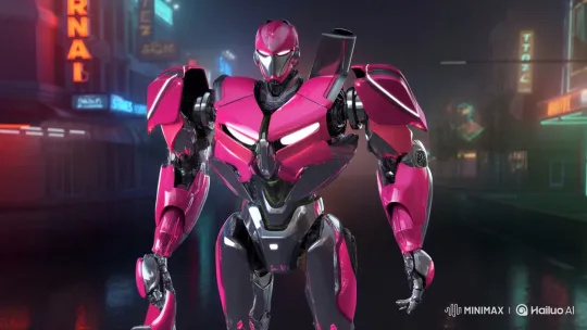 Futuristic Transformer Robot Transforms into Hot Pink Ferrari – AI Generated Video | Hailuo AI