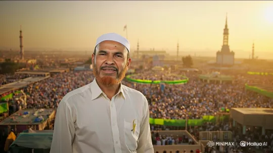 Philanthropist Promotes Education and Empowerment at Religious Gathering – AI Generated Video | Hailuo AI