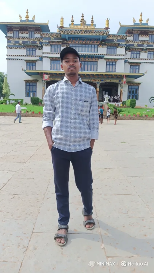 Young Man Meets Prime Minister Modi in Monastery Courtyard – AI Generated Video | Hailuo AI