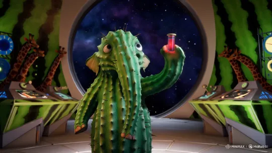 Cactus Elephant Finds Cure in Space Lab – AI Generated Video | Hailuo AI