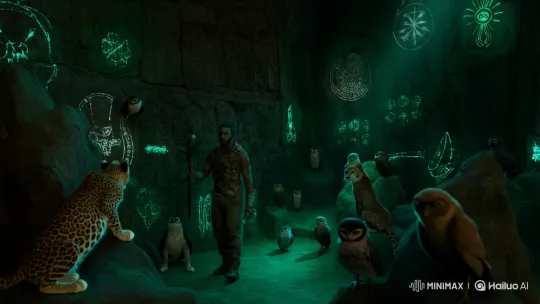 African Mystic Cave: Kito Receives Tribal Staff – AI Generated Video | Hailuo AI