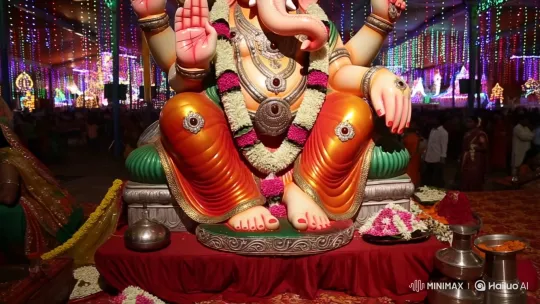 Indira Nagar No. 1 Cha Raja Ganesha Pandemic Celebration – AI Generated Video | Hailuo AI