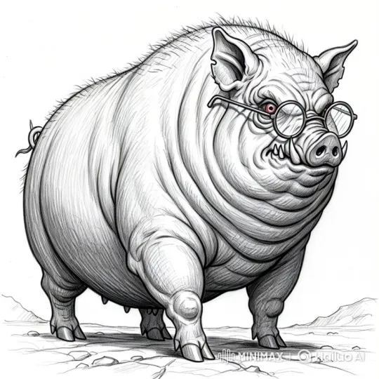 Animated Short: "Grumpy Pig Takes a Step" – AI Generated Video | Hailuo AI