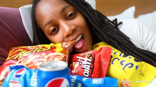 Woman Dreams of Junk Food, Wakes Up to Make a Call – AI Generated Video | Hailuo AI