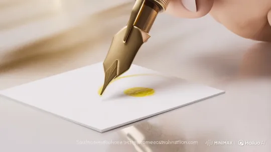 Magical Transformation: Ink Circle to Yellow Crystal – AI Generated Video | Hailuo AI