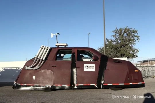 Armored Vehicle Survives Direct Tornado Impact – AI Generated Video | Hailuo AI