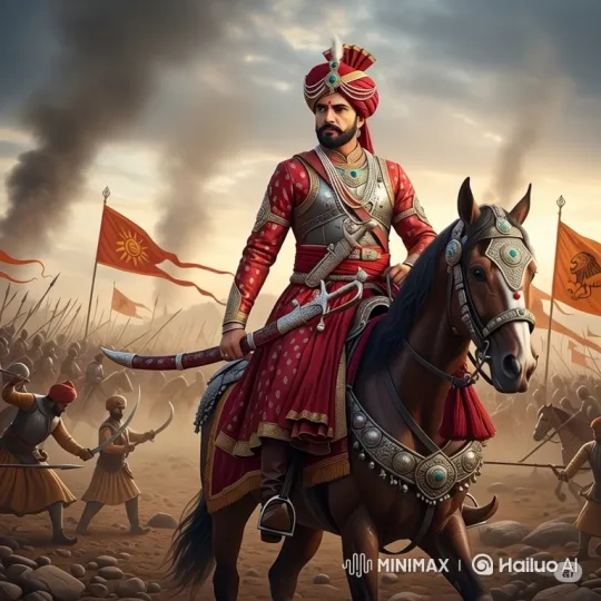 Distinguished Warrior Leads Army on Barren Battlefield – AI Generated Video | Hailuo AI