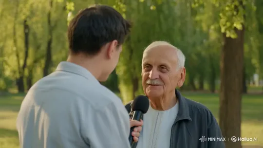 Elderly Uzbek Man Humorously Answers Marriage Question in Park – AI Generated Video | Hailuo AI