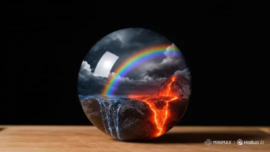 Mysterious Rainbow Water in Darms Clouds and Balcami – AI Generated Video | Hailuo AI