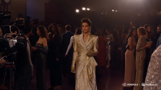 Extravagant Entrant Commands Fashion Show's Attention – AI Generated Video | Hailuo AI