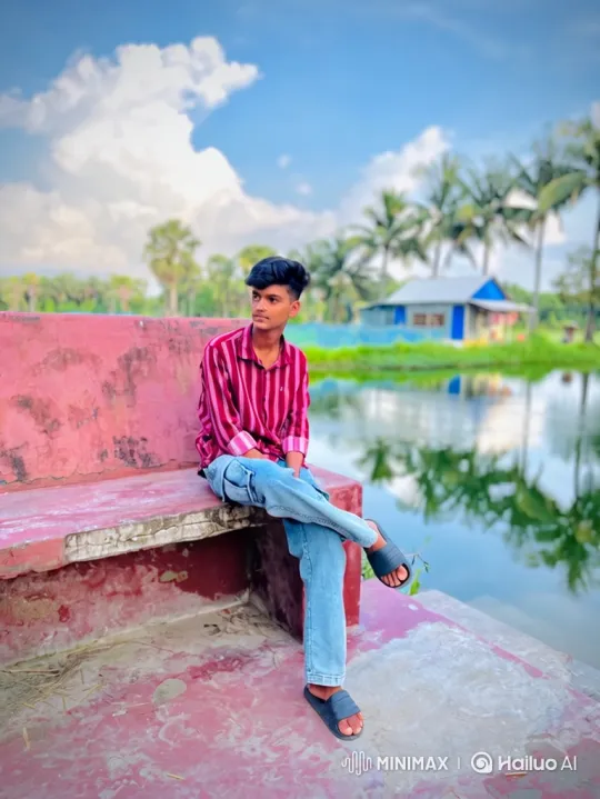 Young Couple Shares Intimate Moment by Water at Golden Hour – AI Generated Video | Hailuo AI
