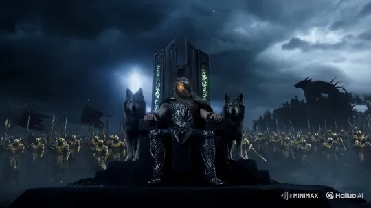 Odin Rises Amidst Asgard's Storm Before Ragnarök – AI Generated Video | Hailuo AI