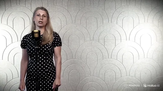 Woman Transforms, Enchanted in Spotlight – AI Generated Video | Hailuo AI