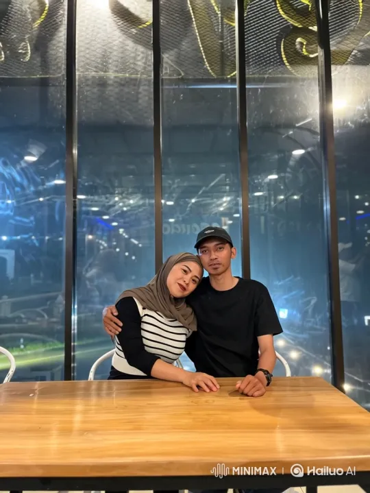 Couple at Table Witnessing Earth from Space – AI Generated Video | Hailuo AI
