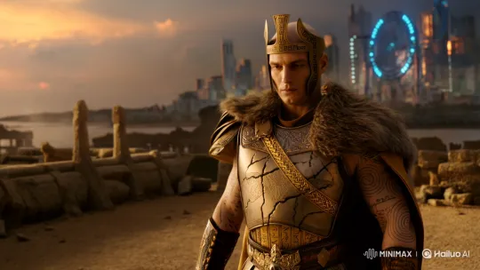 Immortal Warrior Unleashes Ancient Magic at Dusk – AI Generated Video | Hailuo AI