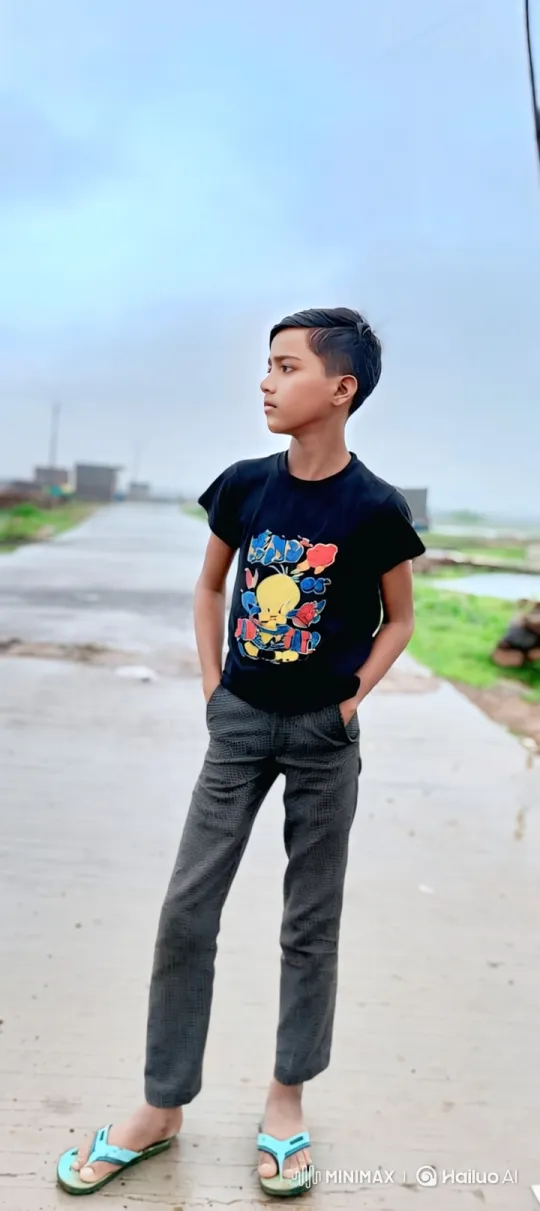 Young Boy Meets Prime Minister Modi on Wet Road – AI Generated Video | Hailuo AI