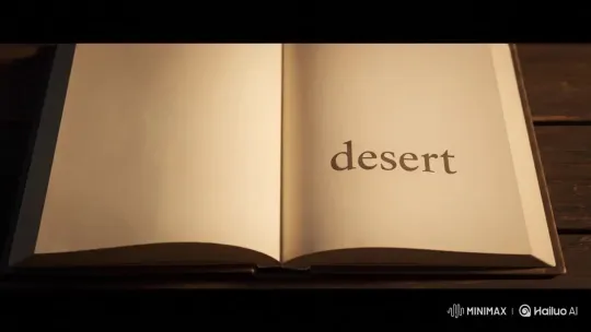 Man Confronts Dark Spirit in Desert, Experiences Divine Joy – AI Generated Video | Hailuo AI