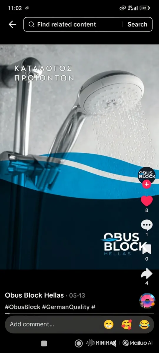 Modern Shower Head Display with Branding – AI Generated Video | Hailuo AI