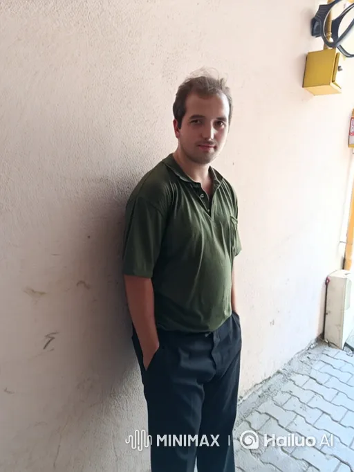 Young Couple Shares Tender Moment in Sunlit Corridor – AI Generated Video | Hailuo AI