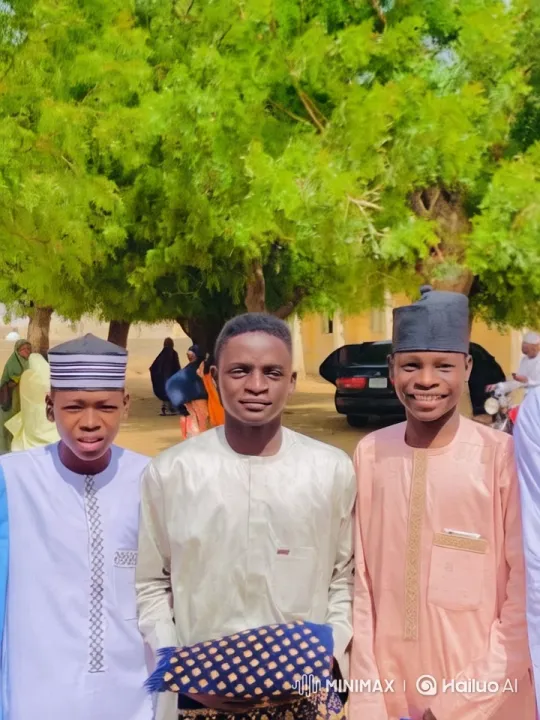 Traditional Attired Young Men in Lively Sidewalk Scene – AI Generated Video | Hailuo AI