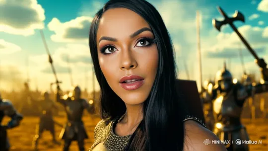 Woman Observes Brutal Army Battle – AI Generated Video | Hailuo AI