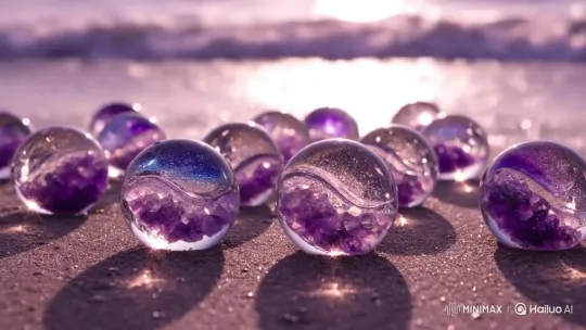 Purple Waves on Mini Iced Matcha Lattes – AI Generated Video | Hailuo AI