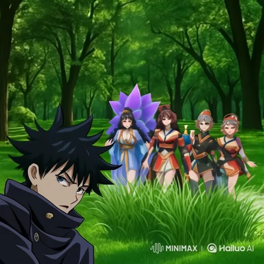Young Man Observes Girls' Coordinated Jump in Forest – AI Generated Video | Hailuo AI