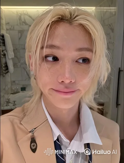 Young Person in Luxurious Bathroom Setting – AI Generated Video | Hailuo AI