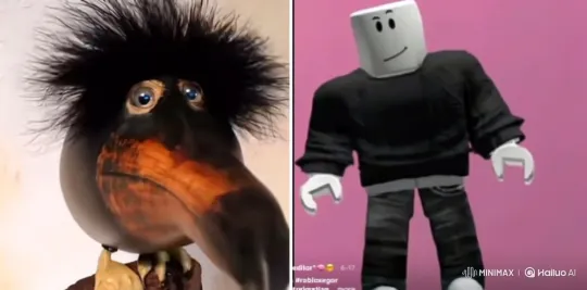 Bird Puppet vs Roblox Character: Fiery Battle of Auras – AI Generated Video | Hailuo AI