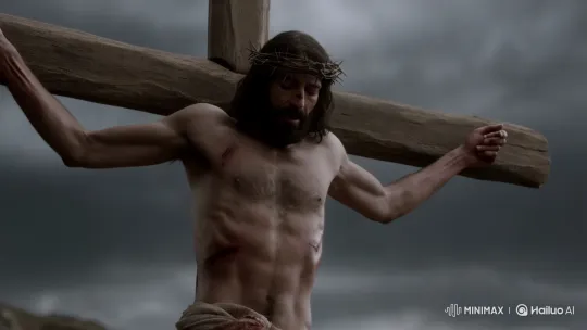 Descent of Wounded Jesus from the Cross – AI Generated Video | Hailuo AI