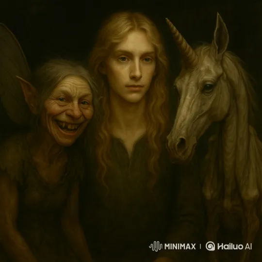 Enchanted Forest: A Mysterious Encounter with Fairy, Man, and Unicorn – AI Generated Video | Hailuo AI