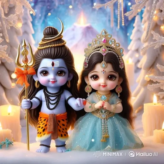 Magical Winter Scene with Divine Childlike Figures – AI Generated Video | Hailuo AI