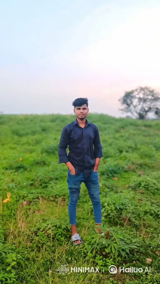 Young Couple Shares Quiet Moment in Golden Hour Park – AI Generated Video | Hailuo AI