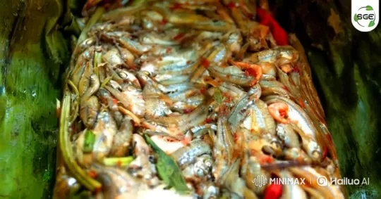 Artful Presentation of Silvery Fish Dish with Herbs and Chili – AI Generated Video | Hailuo AI