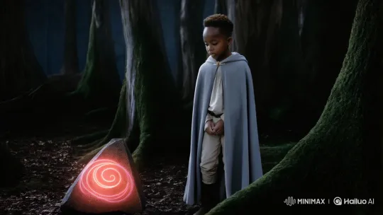 Boy Embarks on Mystical Quest with Ember Rune's Guidance – AI Generated Video | Hailuo AI