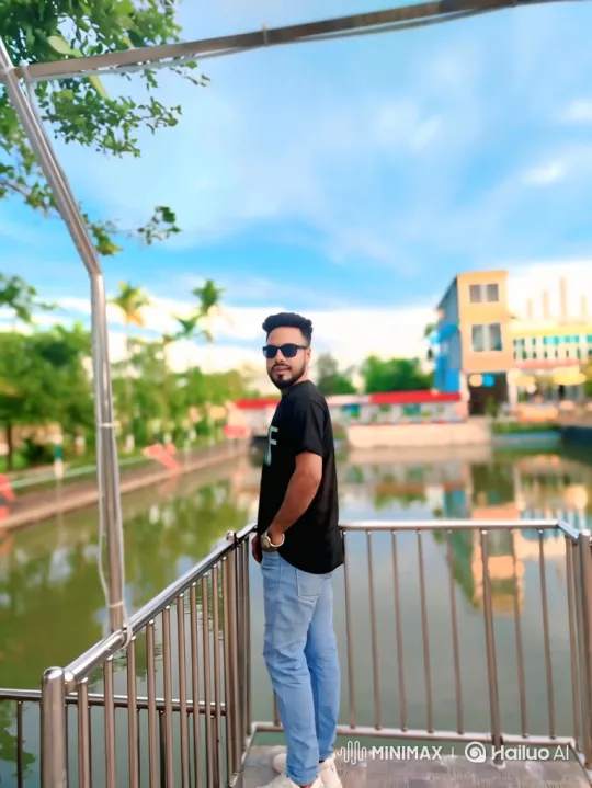 Young Couple Shares Intimate Moment on Urban Park Walkway – AI Generated Video | Hailuo AI