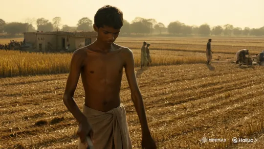 Raju's Tireless Work in Rural India – AI Generated Video | Hailuo AI