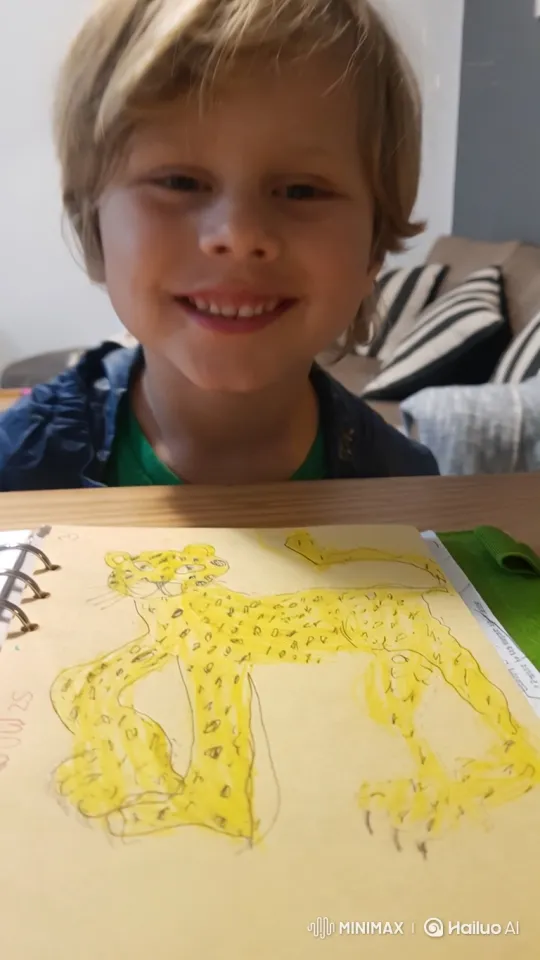 Boy's Sketch Comes to Life, Astonishing Him – AI Generated Video | Hailuo AI