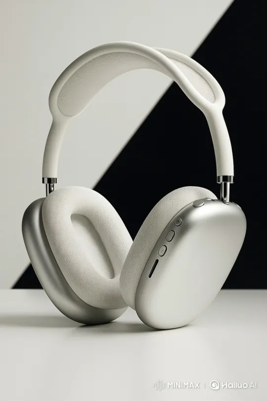 Stylized Showcase of Premium Over-Ear Headphones – AI Generated Video | Hailuo AI