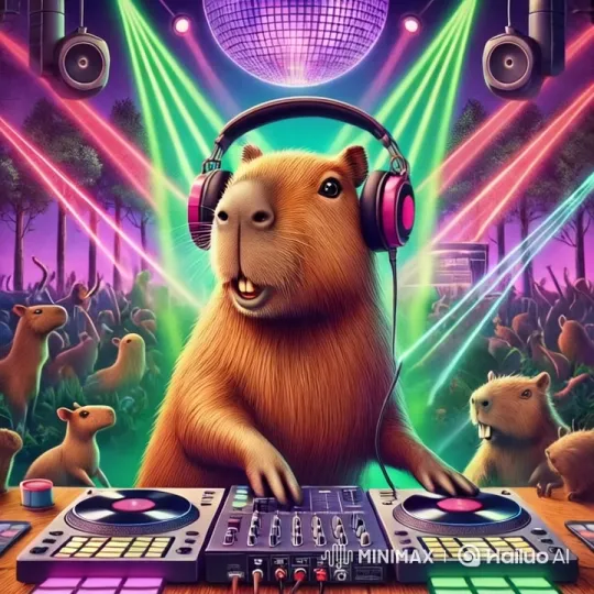Capybara DJ Hosts Vibrant Forest Rave with Jamaican Beat – AI Generated Video | Hailuo AI