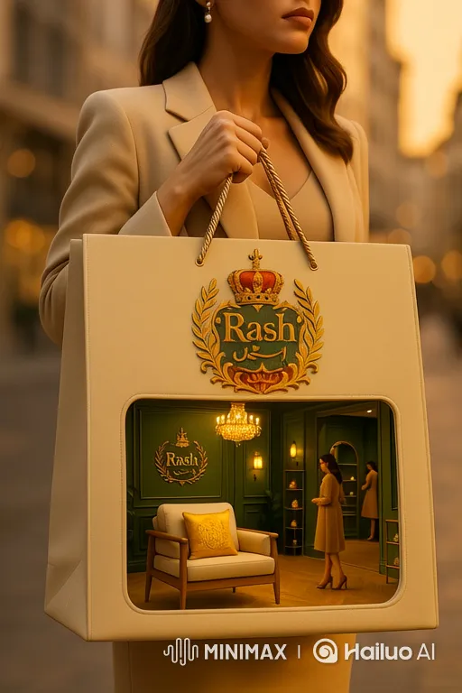 Woman Showcases Luxury Bag with Miniature Room Diorama – AI Generated Video | Hailuo AI