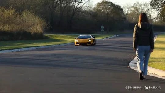Lamborghini Aventador Collides with Pedestrian – AI Generated Video | Hailuo AI