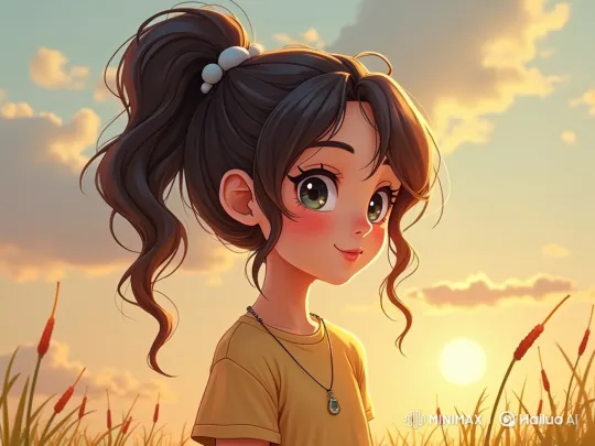 Young Girl Connects with Moon Through Tin Can Telephone – AI Generated Video | Hailuo AI