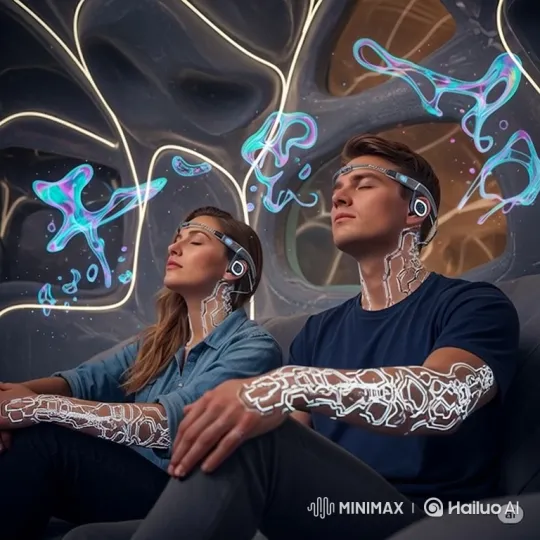 Futuristic Meditation with Technological Enhancements – AI Generated Video | Hailuo AI