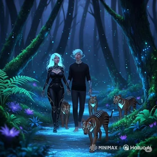 Enchanted Forest Walk with Bioluminescent Creatures – AI Generated Video | Hailuo AI