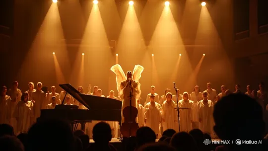 Choir Performance with Time-Lapse and Expressive Singing – AI Generated Video | Hailuo AI