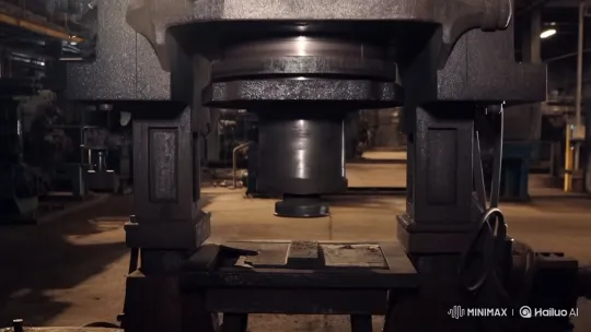 Industrial Hydraulic Press Crushing Demonstration – AI Generated Video | Hailuo AI