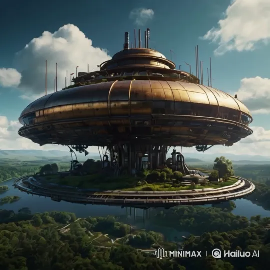 Floating Island Train Journey in Ultra-Realistic Animation – AI Generated Video | Hailuo AI