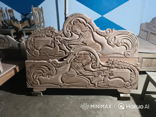Wooden Bed Frame Craftsmanship Video – AI Generated Video | Hailuo AI